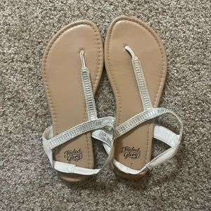 White Faded Glory Sandals